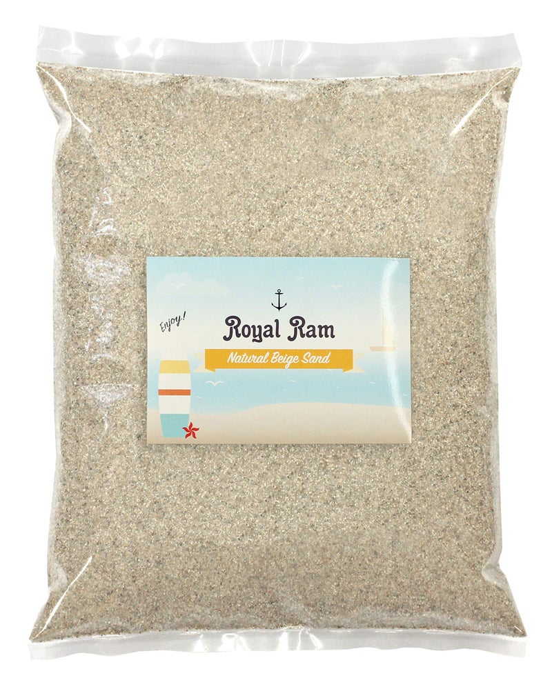 Royal Ram (5 Pounds) Natural Decorative Real Sand - Beige - for use in Crafts, Decor, Vase Filler, Aquariums and More! - Image 1